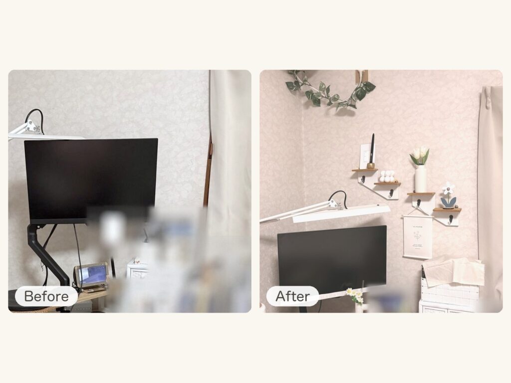 DAY 8「100均のアイテムと材料で、デスク横の壁を飾る」のサムネイル
