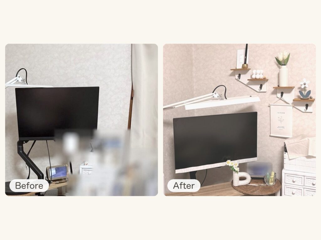 DAY 8「100均のアイテムと材料で、デスク横の壁を飾る」のサムネイル