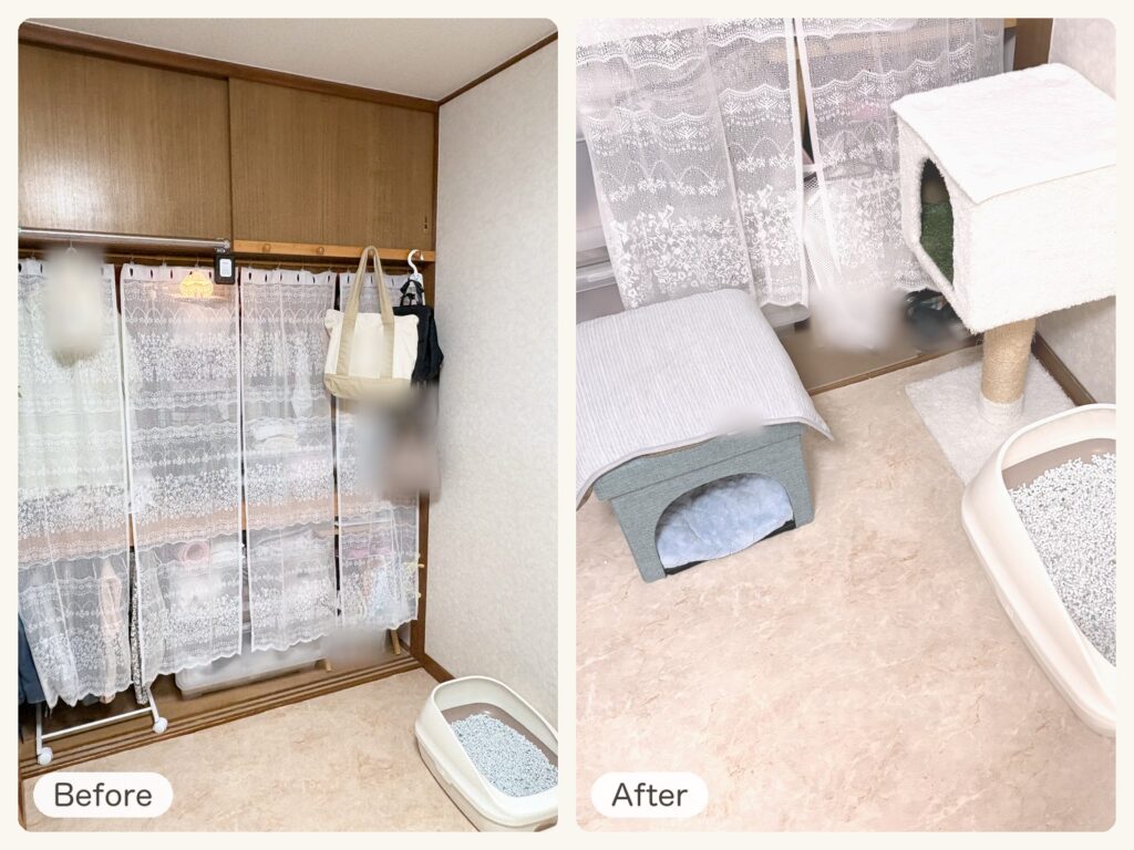 DAY 21「押し入れクローゼットの前に、猫の居場所をつくる」のサムネイル